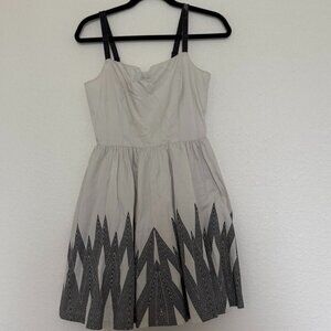White black A/X Armani exchange geometric skater dress size 4